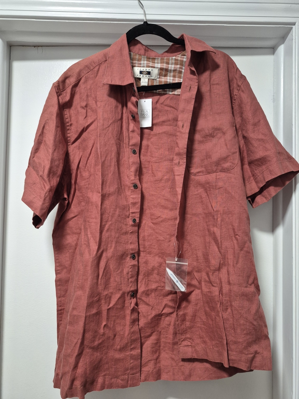 Joseph Abboud Short-Sleeve Button-Down Shirt in Rust